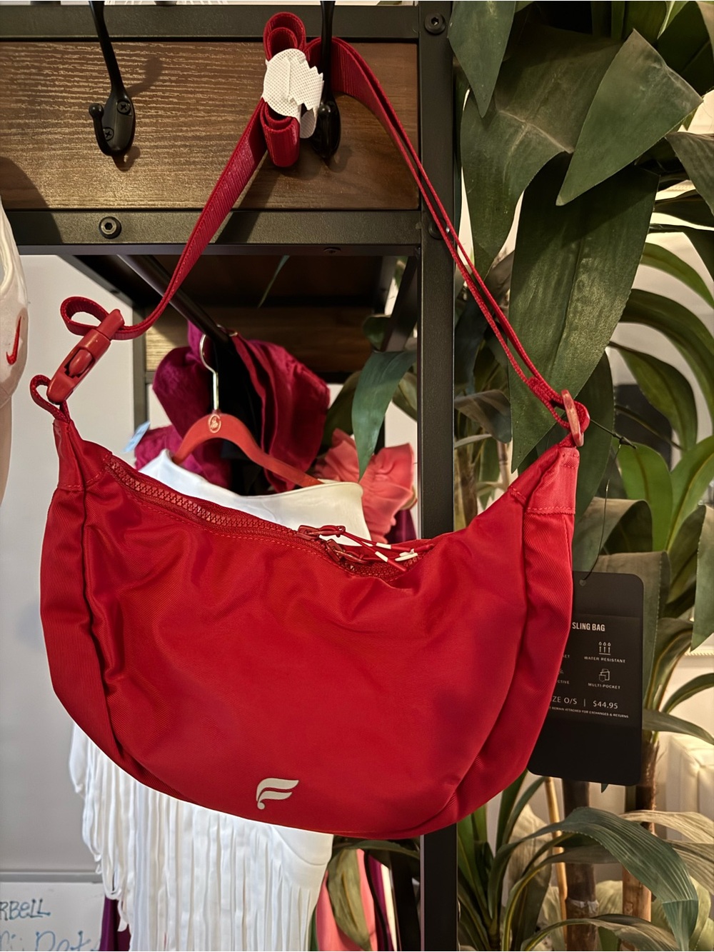 Fabletics Red Nylon Crossbody Bag